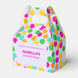 Colorful Confetti Birthday Party Lavender Favor Box