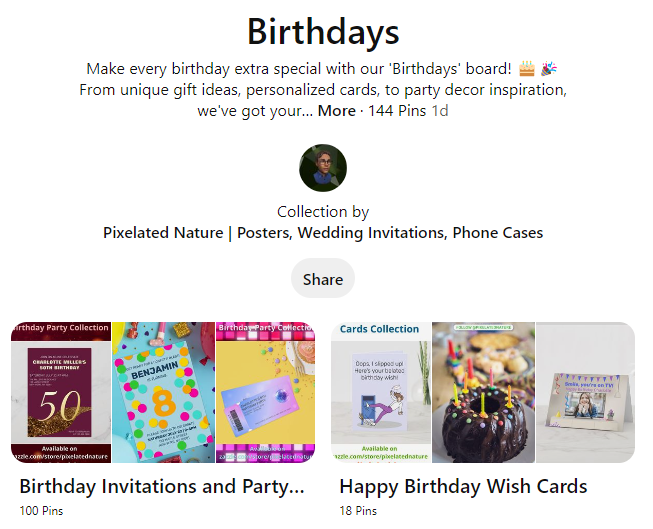 birthdays on pinterest