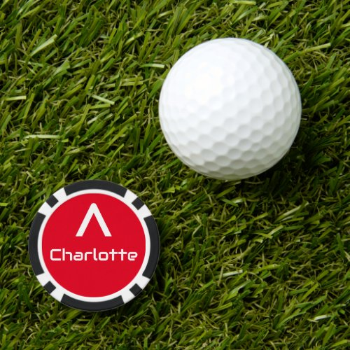 Bright Colored Golf Ball Marker Direction and Name Poker Chips